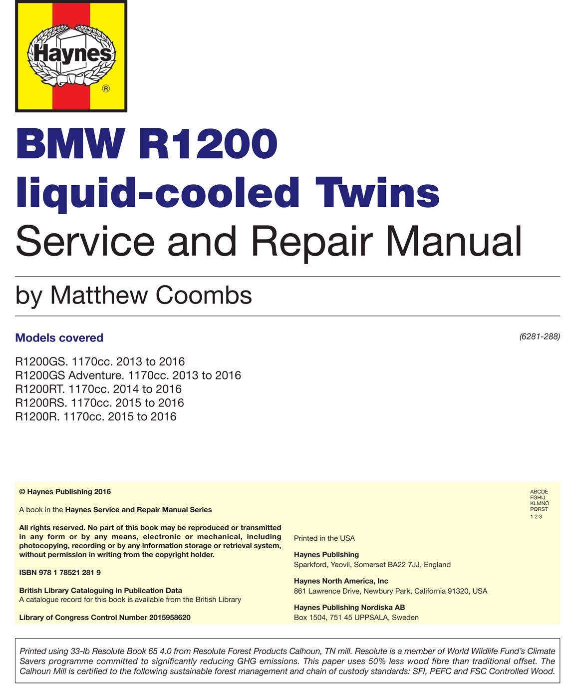 Bmw R1200gs Adventure Service Manual