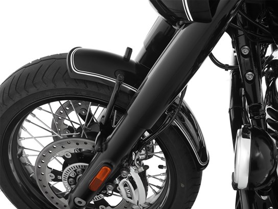 Wunderlich front mudguard R18/R1800 (BLACK WITH WHITE PINSTRIPE)