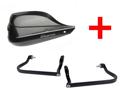 Barkbuster mounts and black Storm hand guards kit for R12, R12 G/S